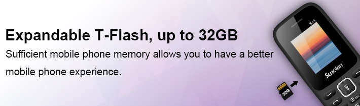 Expandable T-Flash, up to 32GB